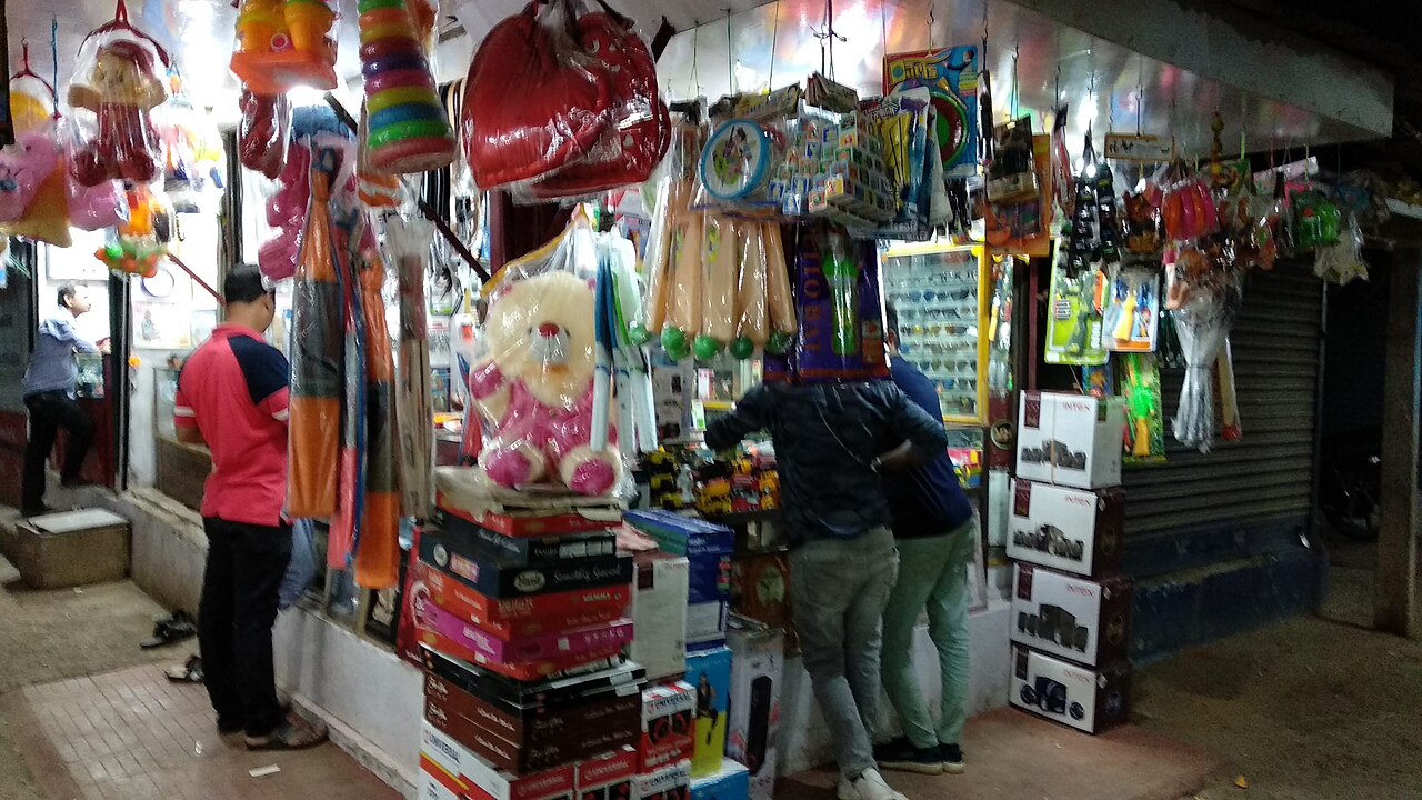 Small gift shop at Kochilei Market in Odisha