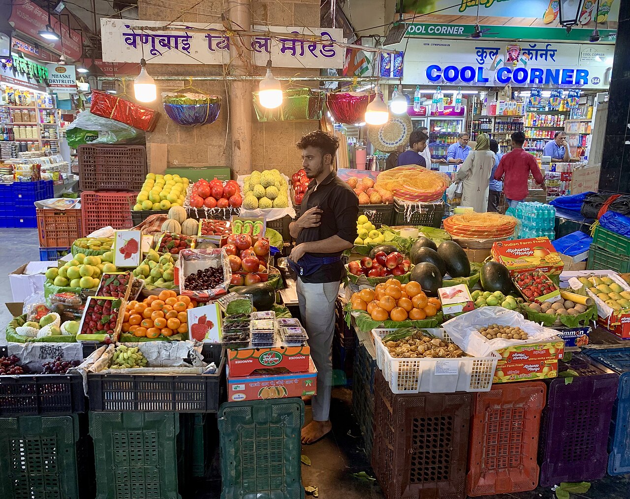 Fruit stall at Crawford Market in Mumbai