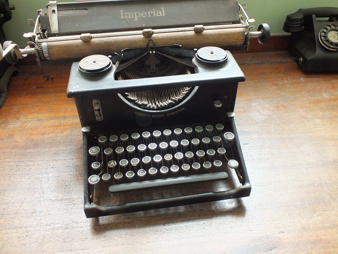 Imperial typewriter on an office desk